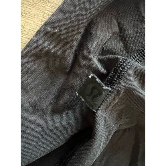 Lululemon Fit Physique Tank black White Women’s 4 Yoga Workout Gym Mesh Layered - Picture 3 of 5